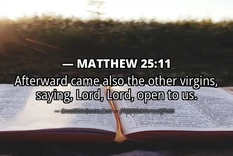 MATTHEW 25:11 Verse