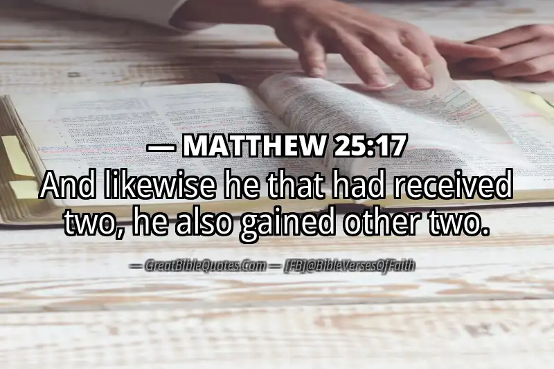MATTHEW 25:17 Verse