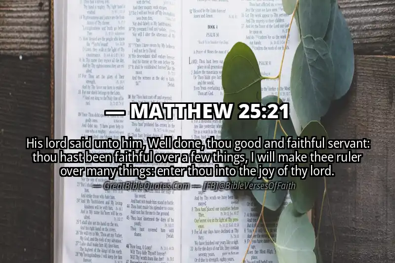 MATTHEW 25:21 Verse