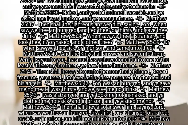 Image for MATTHEW 25:31-46 Bible verse