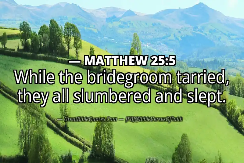 MATTHEW 25:5 Verse Image