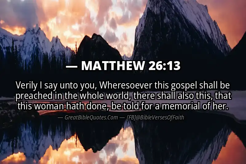 MATTHEW 26:13 Verse Image