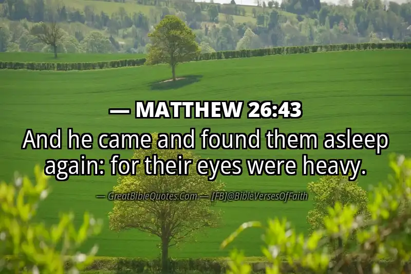 MATTHEW 26:43 Verse