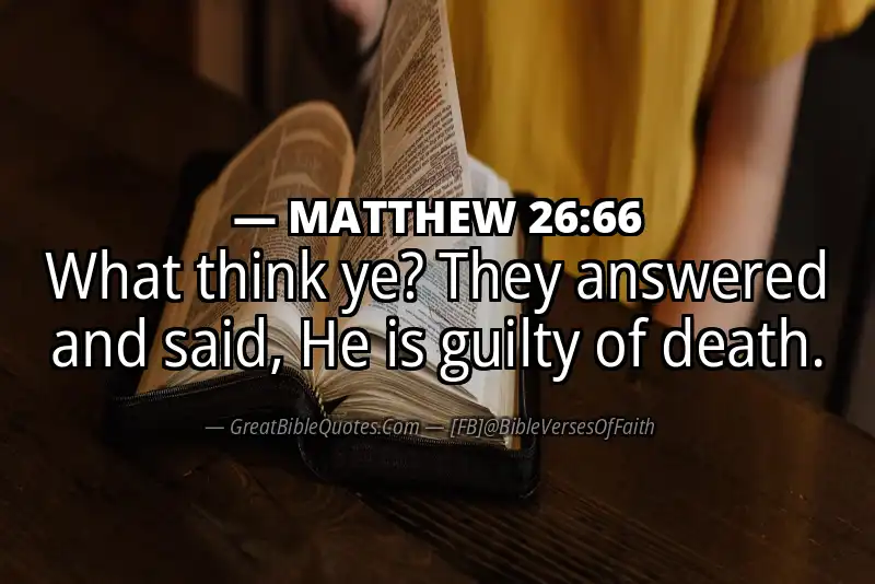 MATTHEW 26:66 Verse