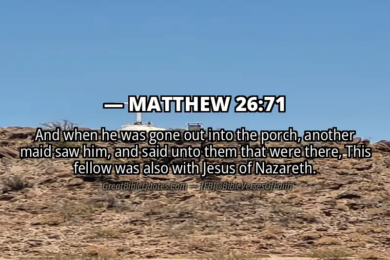 MATTHEW 26:71 Verse