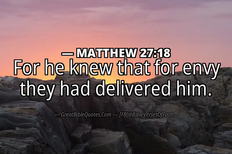MATTHEW 27:18 Verse