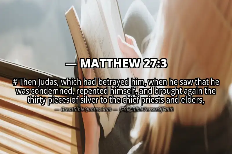 MATTHEW 27:3 Verse Image