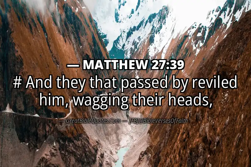 MATTHEW 27:39 Verse Image