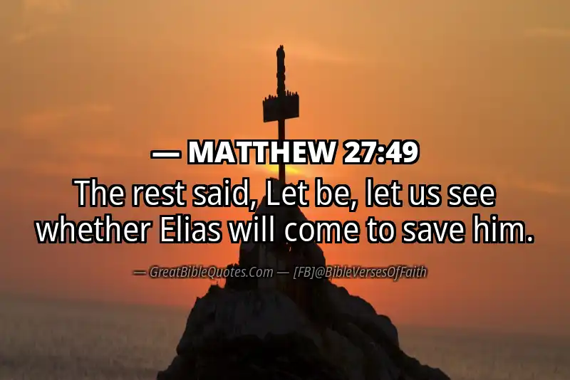 MATTHEW 27:49 Verse