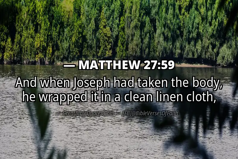 MATTHEW 27:59 Verse