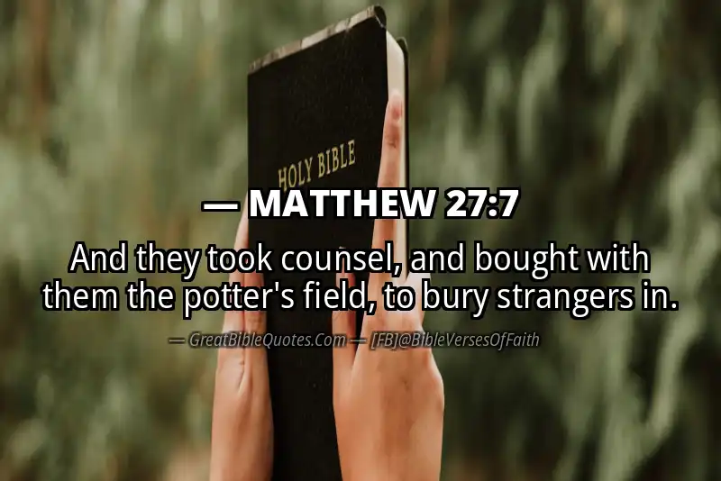 MATTHEW 27:7 Verse
