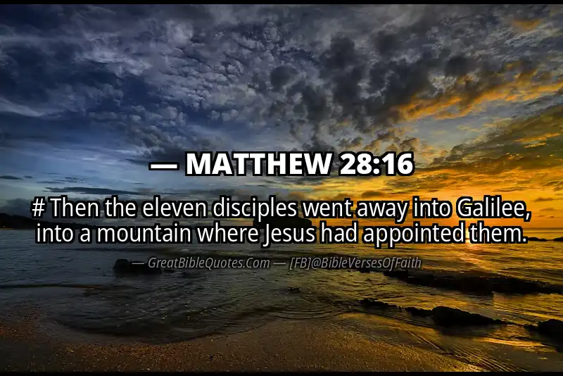 MATTHEW 28:16 Verse Image