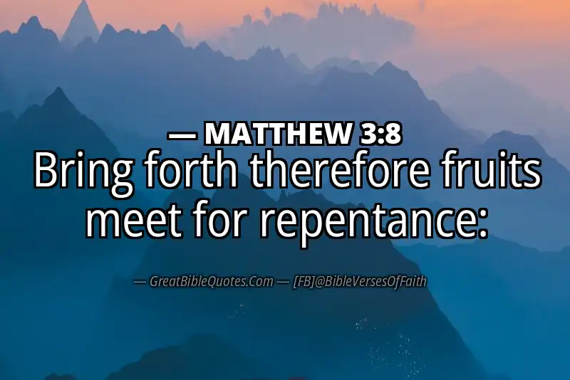 MATTHEW 3:8 Verse
