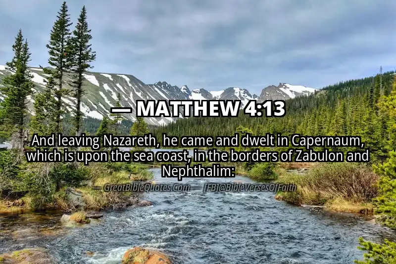 MATTHEW 4:13 Verse