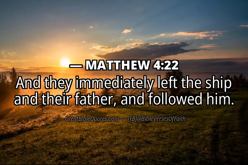 MATTHEW 4:22 Verse