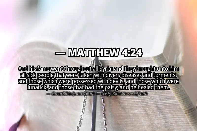 MATTHEW 4:24 Verse