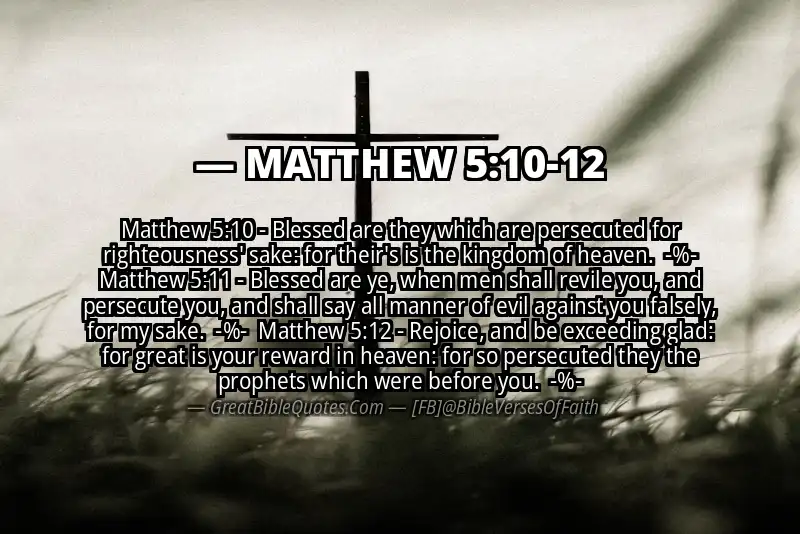 Image for MATTHEW 5:10-12 Bible verse