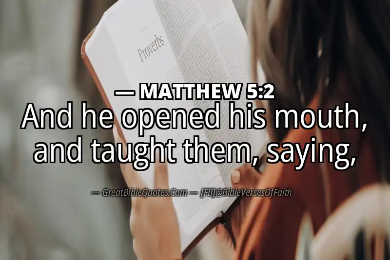MATTHEW 5:2 Verse