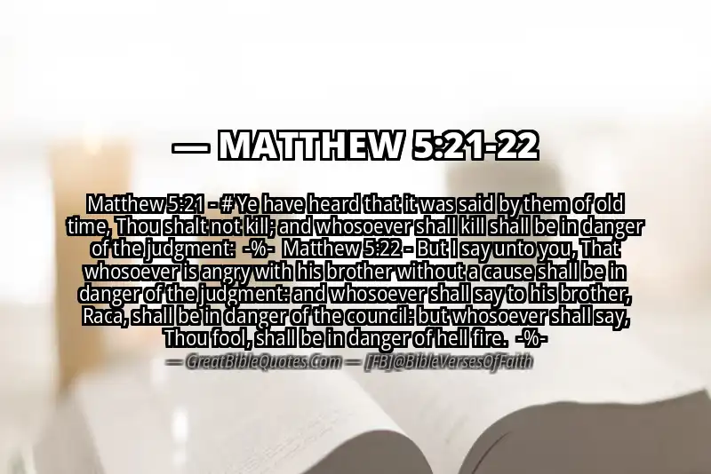 Image for MATTHEW 5:21-22 Bible verse