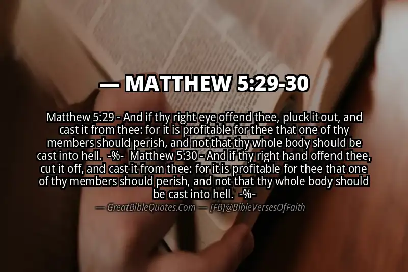 Image for MATTHEW 5:29-30 Bible verse