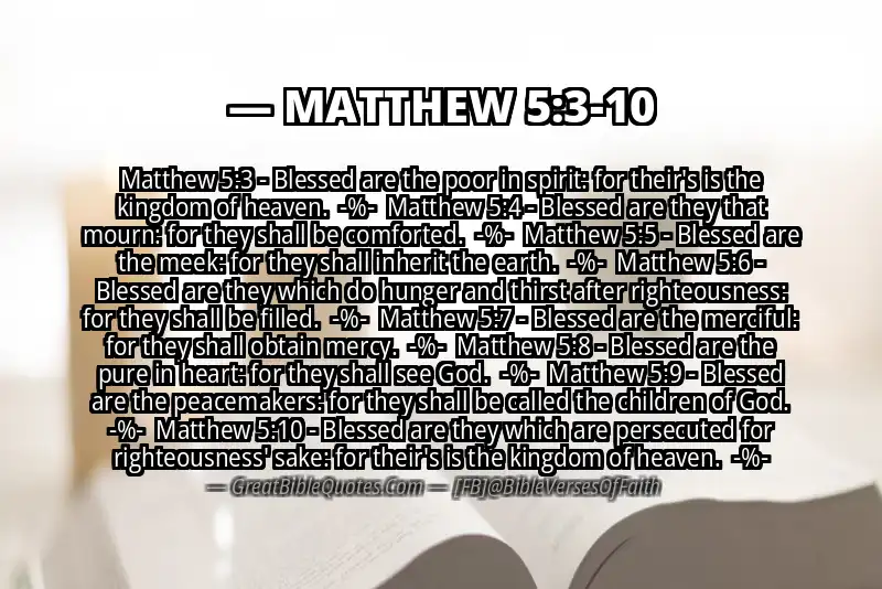 Image for MATTHEW 5:3-10 Bible verse