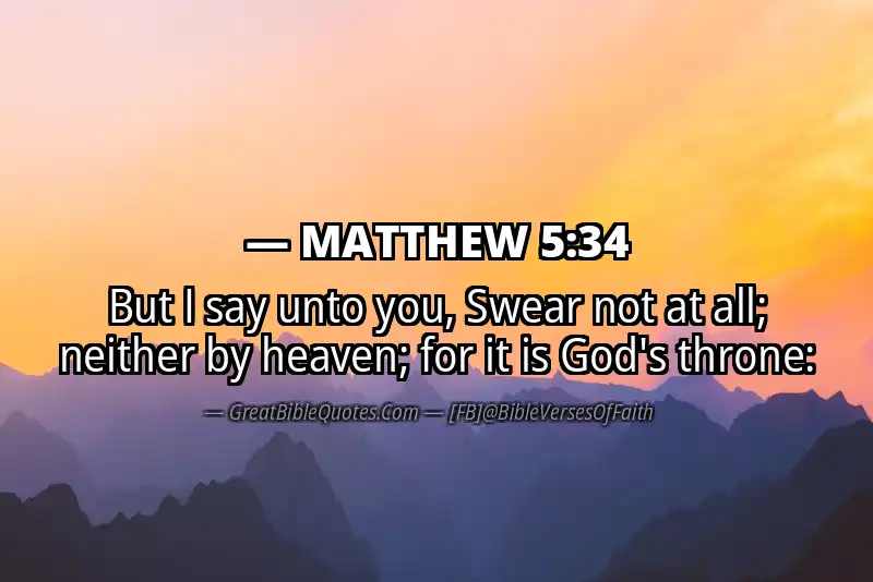 MATTHEW 5:34 Verse