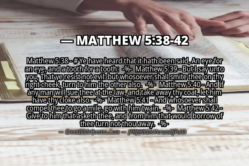 Image for MATTHEW 5:38-42 Bible verse