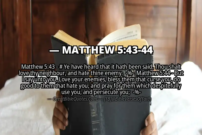 Image for MATTHEW 5:43-44 Bible verse