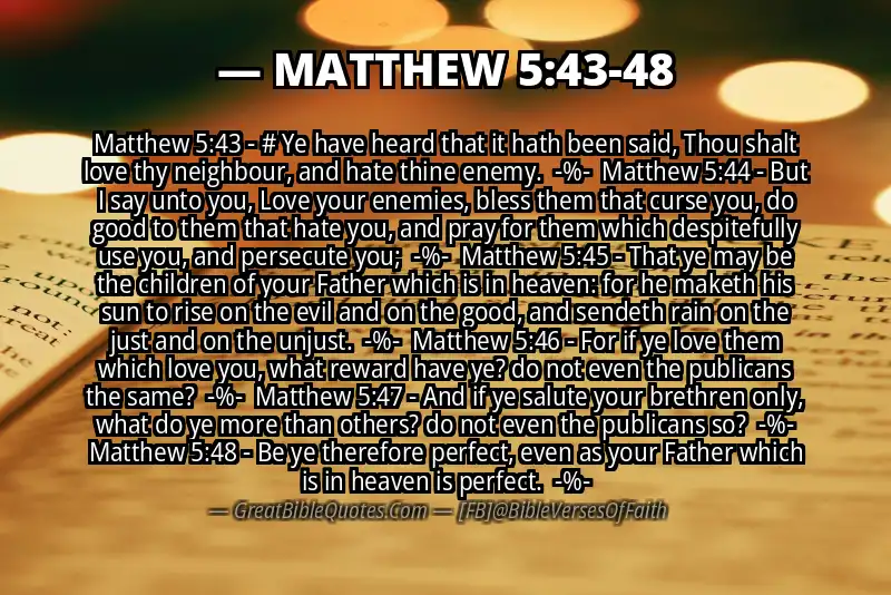 Image for MATTHEW 5:43-48 Bible verse