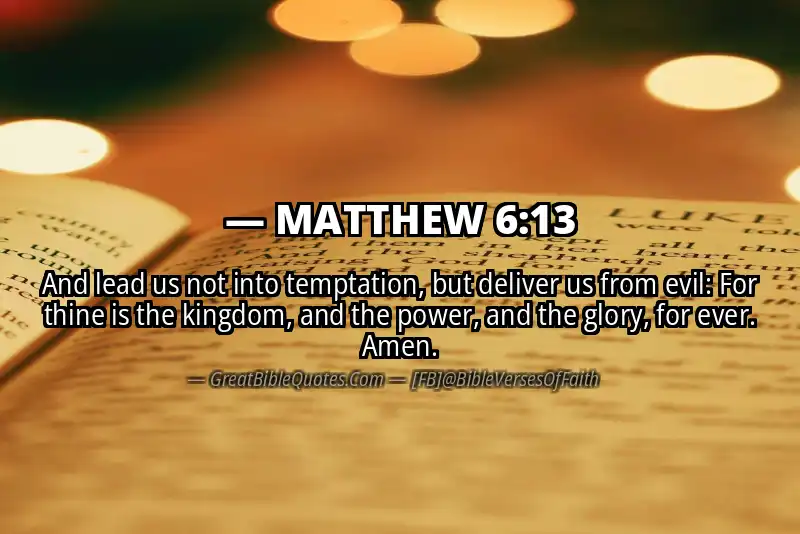 MATTHEW 6:13 Verse