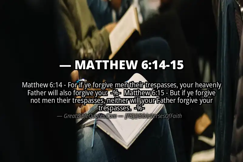 Image for MATTHEW 6:14-15 Bible verse