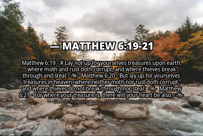 Image for MATTHEW 6:19-21 Bible verse