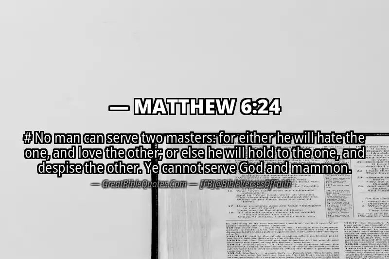 MATTHEW 6:24 Verse