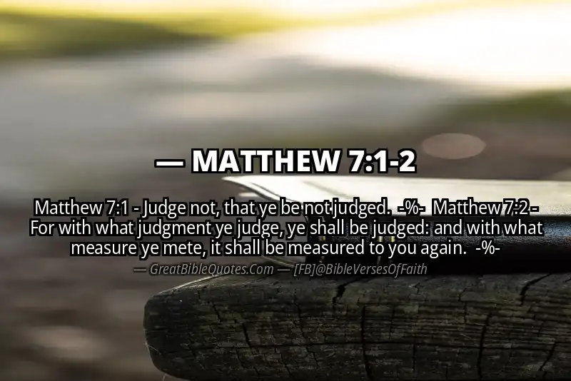 Image for MATTHEW 7:1-2 Bible verse