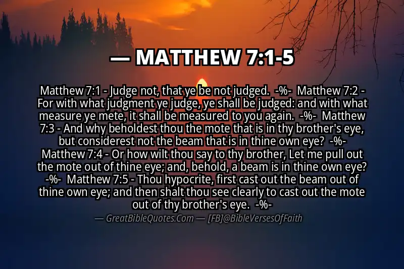 Image for MATTHEW 7:1-5 Bible verse