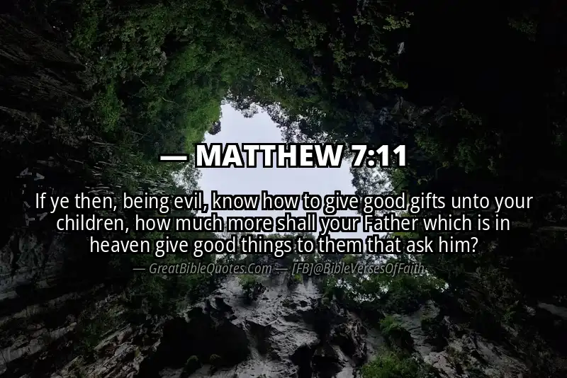 Image for MATTHEW 7:11 Bible verse