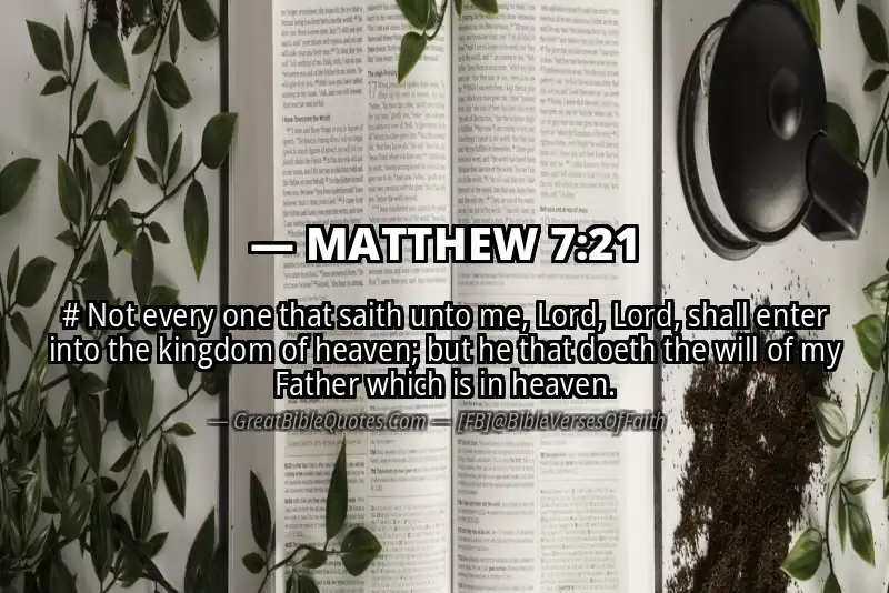 MATTHEW 7:21 Verse