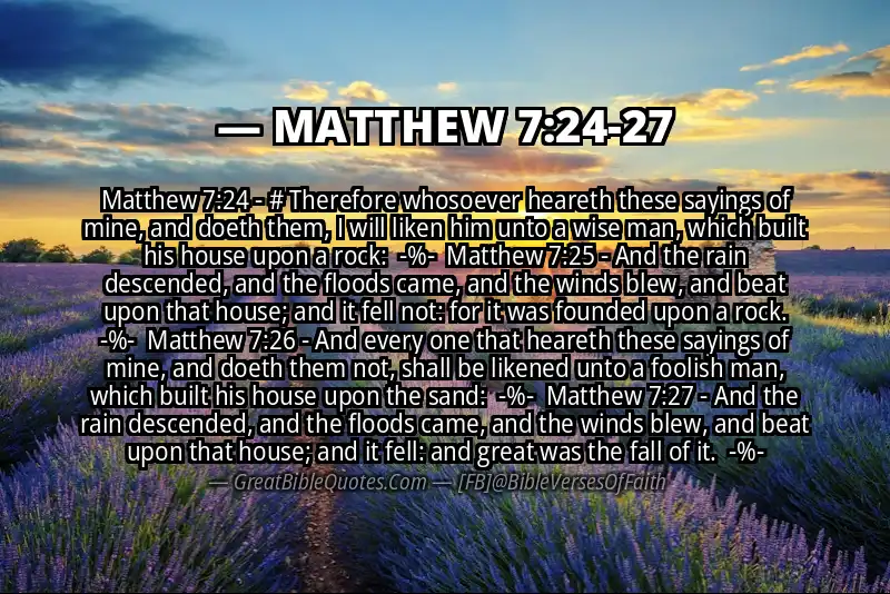 Image for MATTHEW 7:24-27 Bible verse