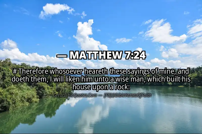 Image for MATTHEW 7:24 Bible verse