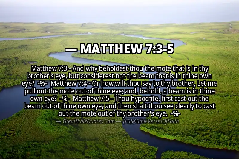 Image for MATTHEW 7:3-5 Bible verse