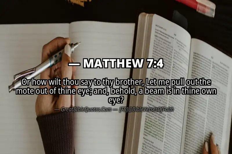 MATTHEW 7:4 Verse Image
