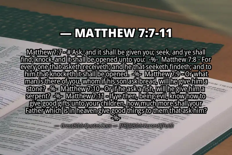 Image for MATTHEW 7:7-11 Bible verse