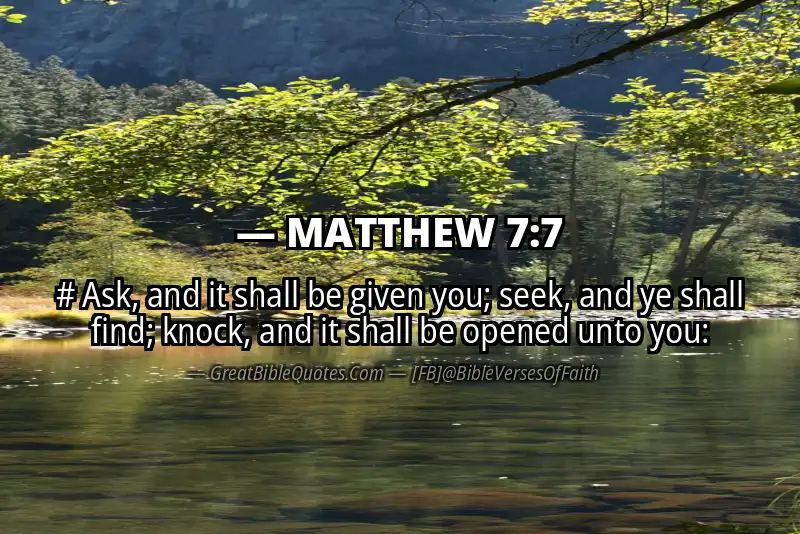 Image for MATTHEW 7:7 Bible verse