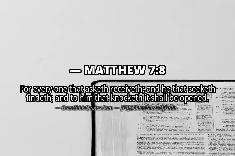 MATTHEW 7:8 Verse Image