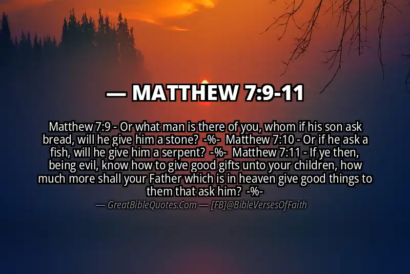 Image for MATTHEW 7:9-11 Bible verse