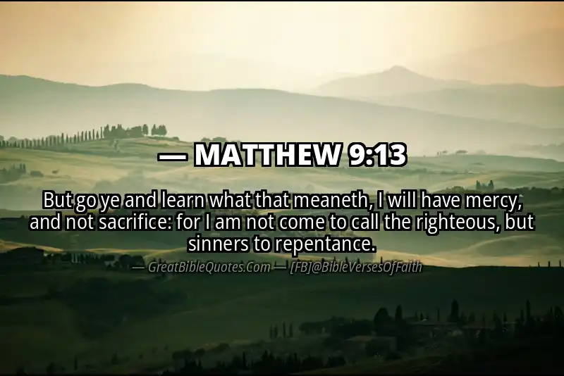 MATTHEW 9:13 Verse