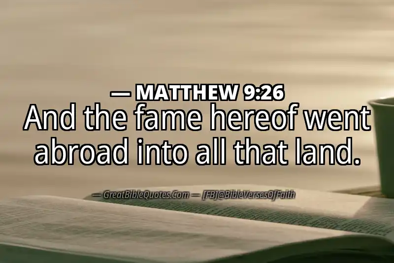 MATTHEW 9:26 Verse Image