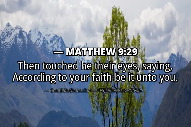 MATTHEW 9:29 Verse