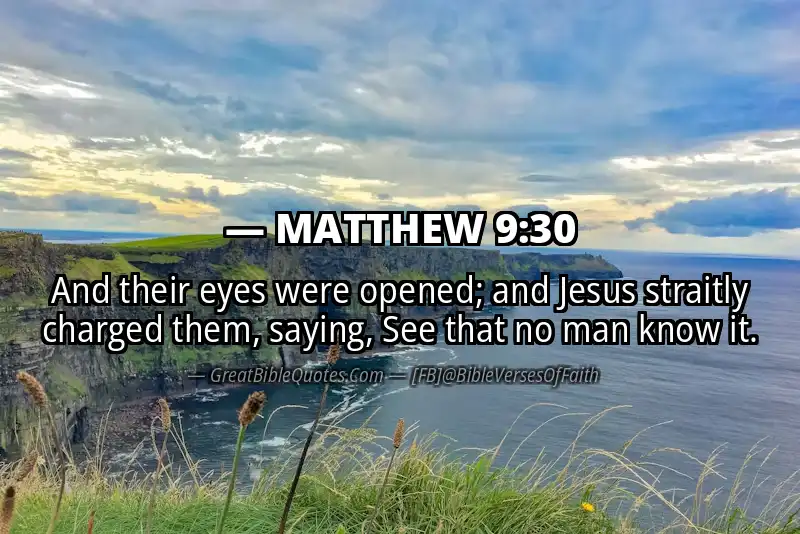 MATTHEW 9:30 Verse Image