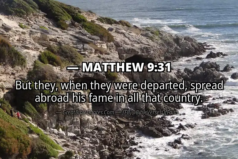 MATTHEW 9:31 Verse